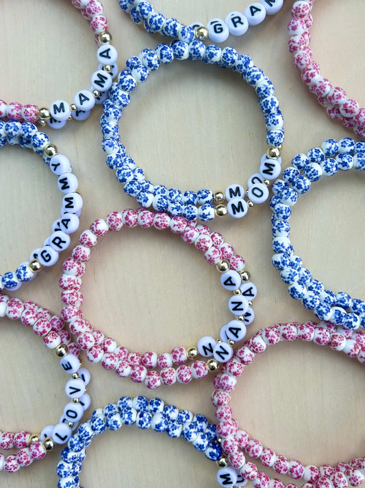 Floral Name Bracelet